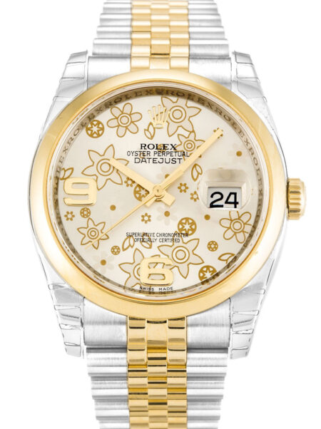 Replica Rolex Datejust Silver Floral Dial 116203