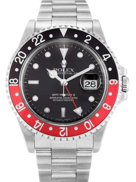 Replica Rolex GMT-Master II Black Dial 16710 "Coke"