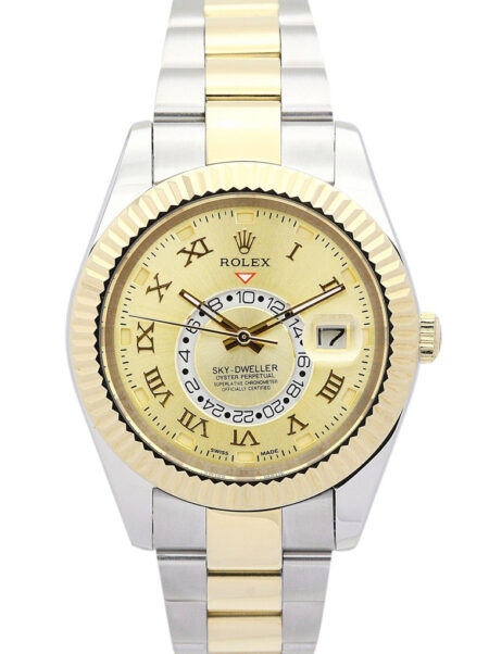Replica Rolex Sky-Dweller Gold Dial 326938-2