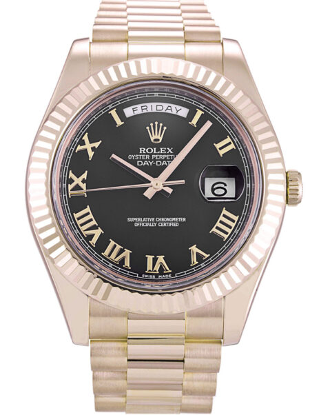 Replica Rolex Day-Date II Black Dial 218235