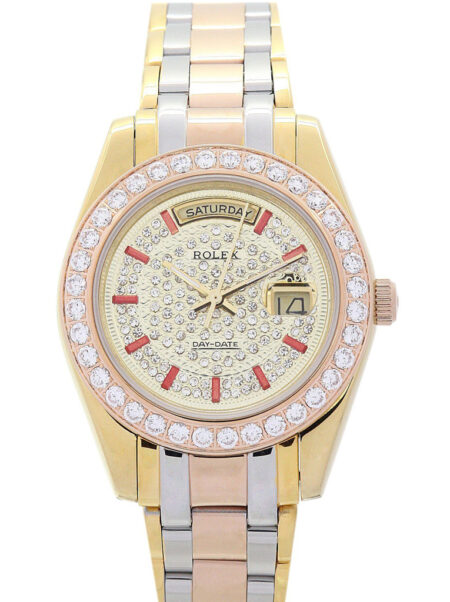 Replica Rolex Day-Date Yellow gold with Diamonds Dial 118346