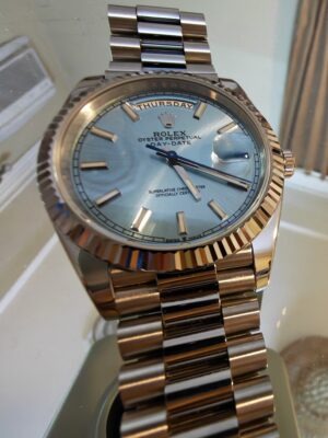 Superclone Rolex Day-Date Ice blue Dial 228236 40 mm photo review