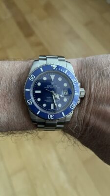 Replica Rolex Submariner Blue Dial 116619LB "Smurf" photo review