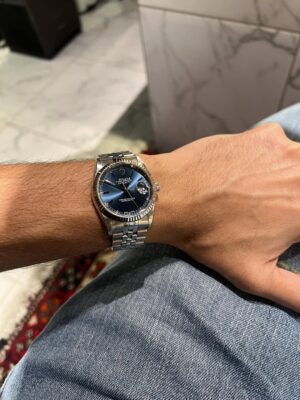 Replica Rolex Datejust Blue Dial 126334 Jubilee 41 mm photo review