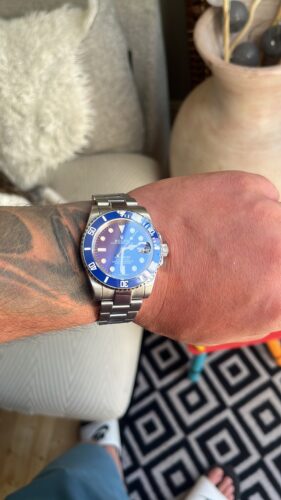 Replica Rolex Submariner Blue Dial 116619LB "Smurf" photo review