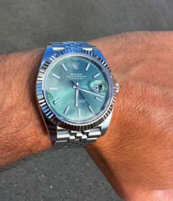 Replica Rolex Datejust Green Dial 126334 Jubilee 41 mm photo review