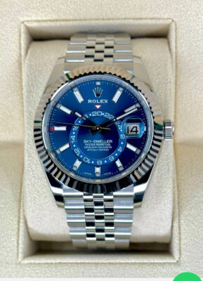 Superclone Rolex Sky-Dweller Bright blue Dial 336934 Jubilee photo review