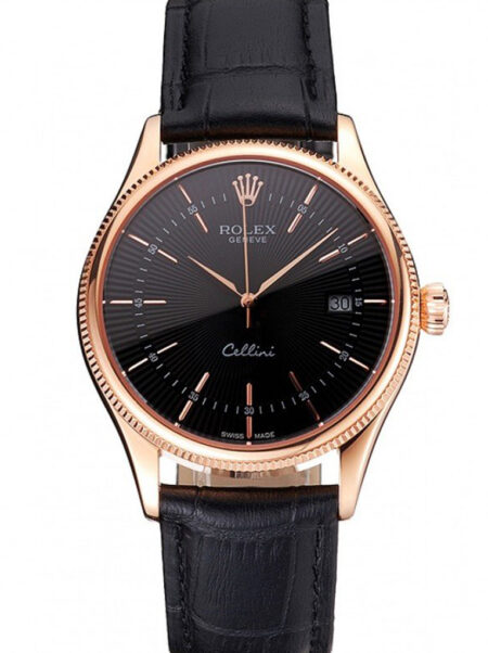 Superclone Rolex Cellini Black Dial REP016799