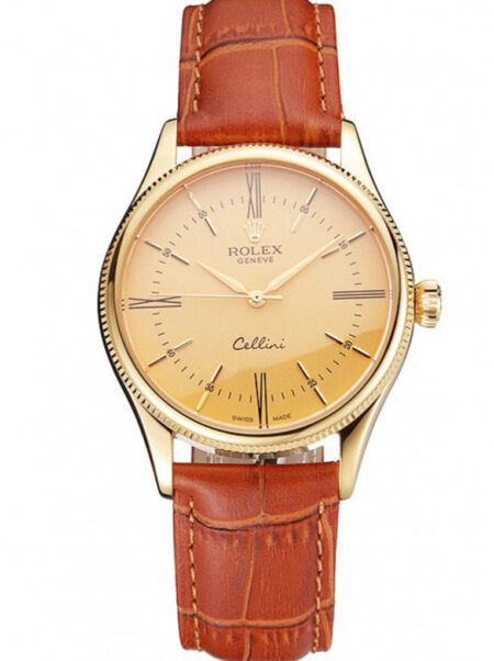 Superclone Rolex Cellini Gold Dial REP016798