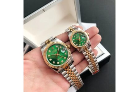 Replica Rolex Datejust RG/SS Jub Green/Dial
