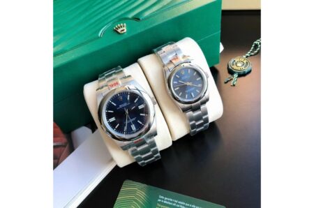 Replica Rolex Oyster Perpetual SS/SS Blue/Stk