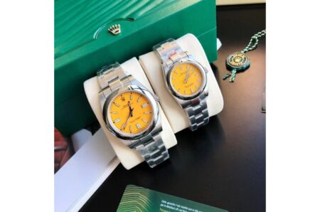 Replica Rolex Oyster Perpetual SS/SS Yellow/Stk