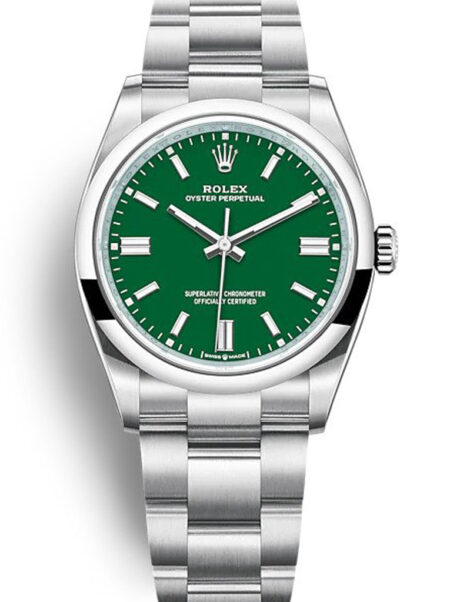 Replica Rolex Oyster Perpetual Lady Green Dial 126000