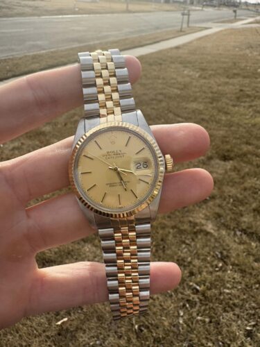 Replica Rolex Datejust Champagne Dial 16013 36 mm photo review