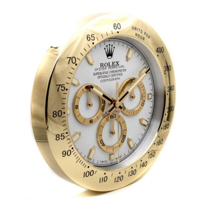 Replica ROLEX WALL CLOCK – DAYTONA GOLD/WHITE DIAL
