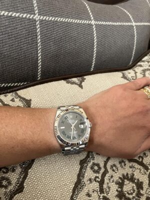 Superclone Rolex Datejust Rhodium Dial 126334 "Wimbledon" Flutted/Jubilee 41 mm photo review
