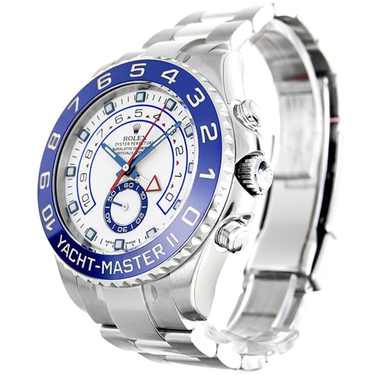 Replica Rolex Yacht-Master White Dial 116680 Perspective View