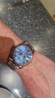 Superclone Rolex Sky-Dweller Bright blue Dial 336934 Jubilee photo review