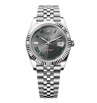 Superclone Rolex Datejust Rhodium Dial 126334 "Wimbledon" Flutted/Jubilee 41 mm