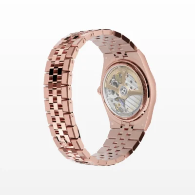 Replica Rolex Land-Dweller 36 mm Everose gold Profile Shot